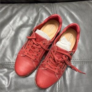 Clarks Women's Red Sneakers